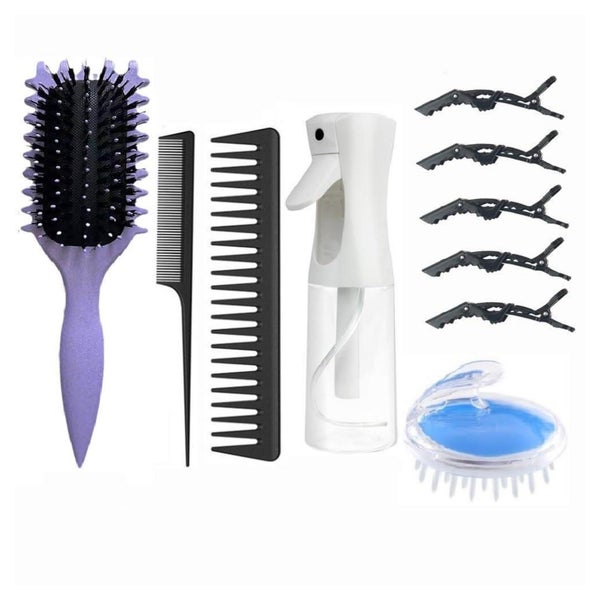 Locken Haar Bürste Set Locken Defining Bürste Sprühflasche Z 1 St