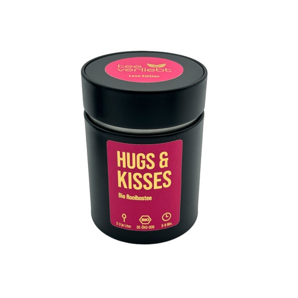 teeverliebt - Hugs & Kisses Geschenkdose | Love Edition 80 g