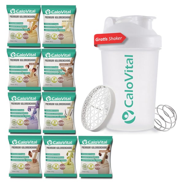 CaloVital Probierpaket Classic 9er Pack + Shaker 450 g