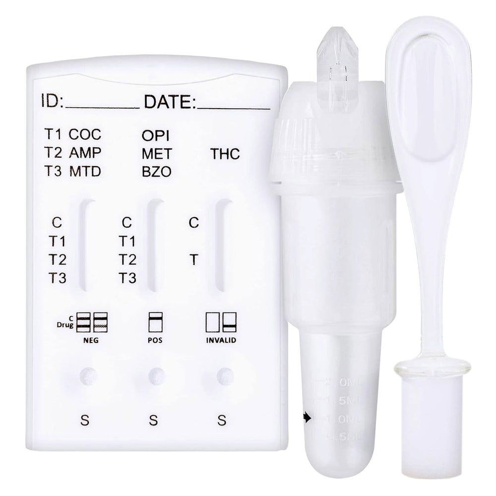 One+Step Multi Drogentest Speichel für 7 Drogenarten (COC/THC/OPI/AMP/MTD/BZO/MET) 1 St