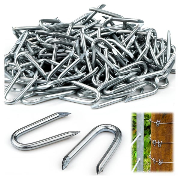 Krampennägel verzinkt Zaunklammern U Haken 700 Stück 700pcs 1 St