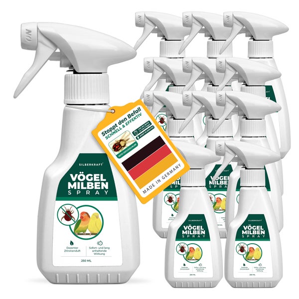 Silberkraft Milbenspray Vögel 12 x 250 ml 3000 ml