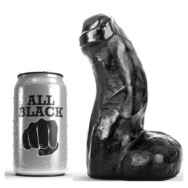 All Black - Weicher realistischer dunkler Dildo