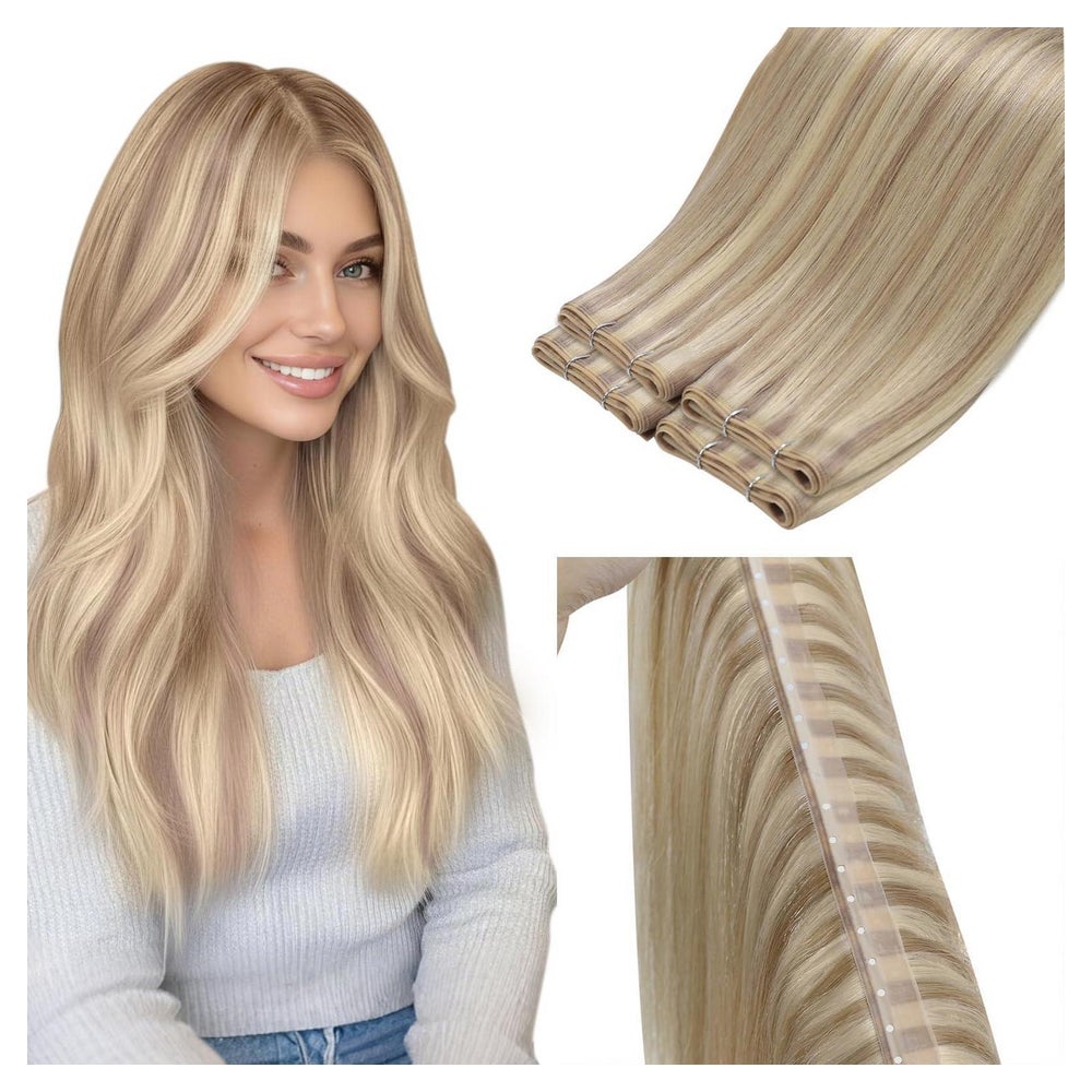 Tressen Echthaar Extensions Sew 45cm-100G 1.6-butterfly weft 1 St