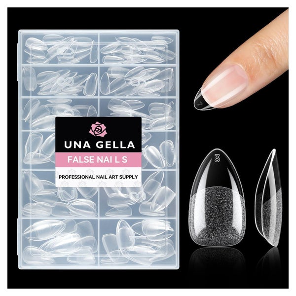 Nageltips Mandel 216 Stück 12 Größen Softgel A-Kurze Mandel- 1 St
