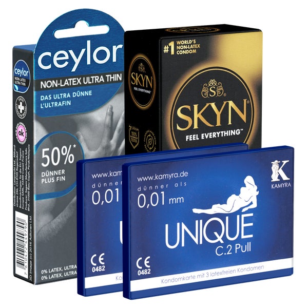 Kondomotheke® Latexfreie Kondome - 3 Sorten-Pack A (22 Kondome) 22 St