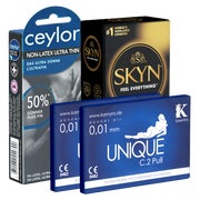 Kondomotheke® Latexfreie Kondome - 3 Sorten-Pack A (22 Kondome) 22 St