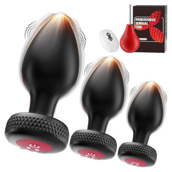 Tagnaff 4 Teiliges Analplug Set mit Vibrationen 1 St