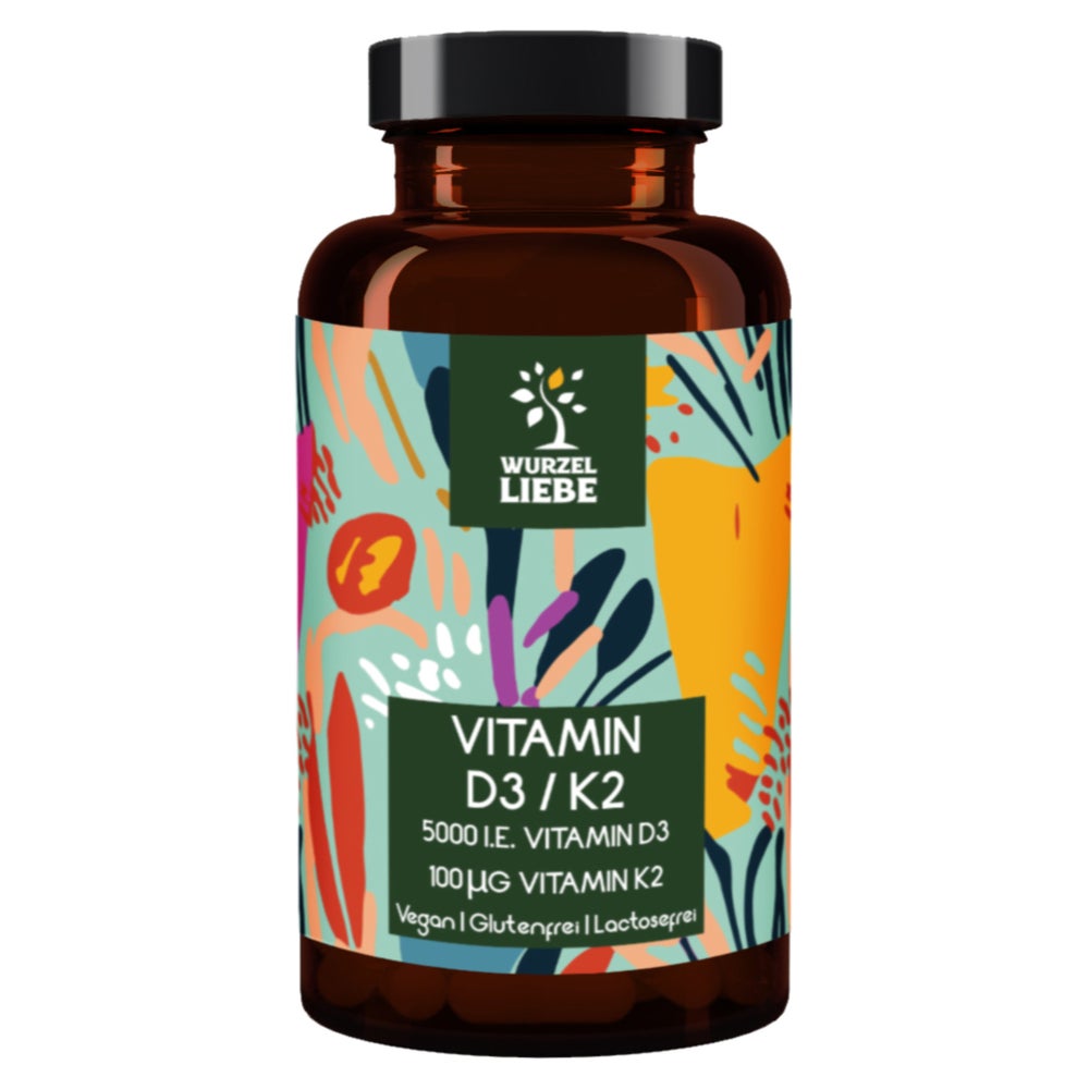 Vitamin D3 + K2-MK7 Depot hochdosiert mit 5000 IE D3 + 100 µg K2 MK-7 180 St
