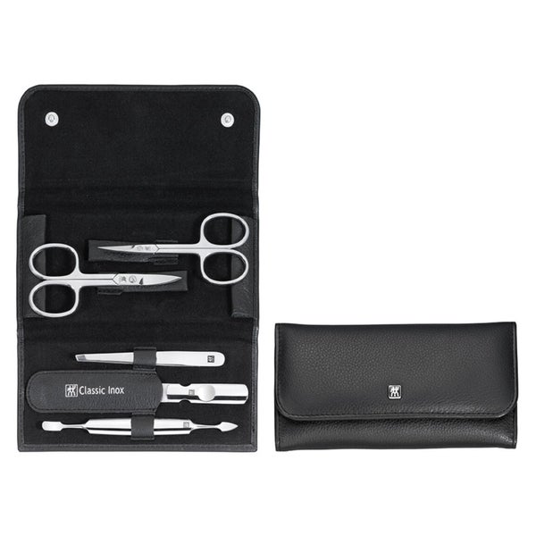 ZWILLING Druckknopf-Etui, Rindleder, schwarz, 5-tlg. ZWILLING® Classic Inox Etuis 97458-004-0 1 St