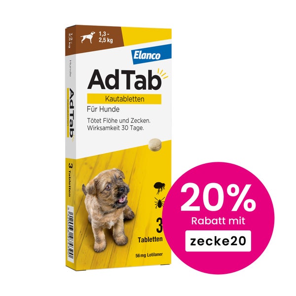 AdTab Hund 1,3 - 2,5 kg Kautablette 3 St