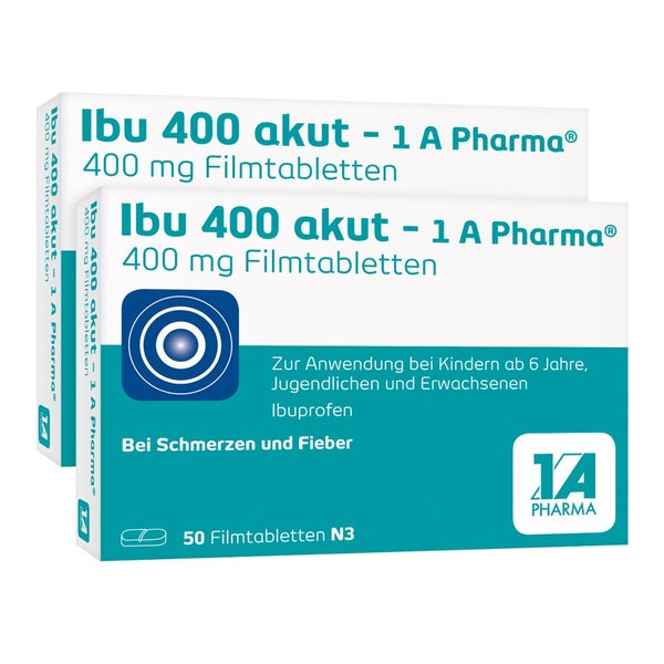 Ibu 400 akut - 1 A Pharma Doppelpack 2X50 St