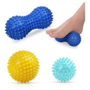 Massagebälle Faszienball Igelball Hart 3er Hellblau dunkelbl 1 St