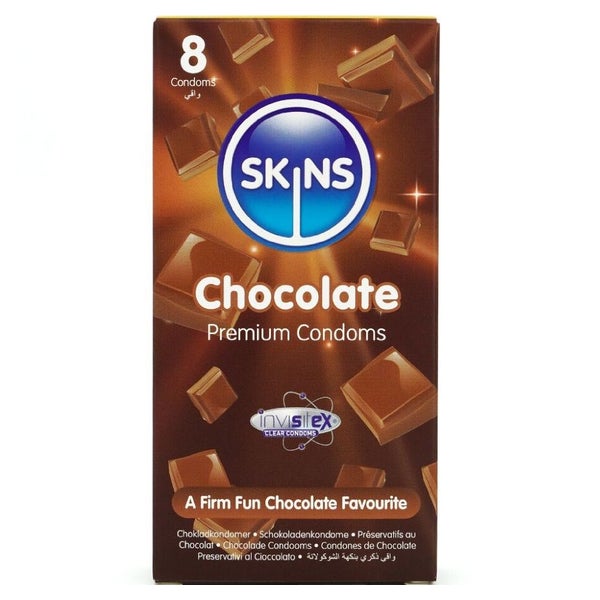«Chocolate» Kondome mit Schokoladen-Aroma - ohne Latexgeruch (12 Kondome) 8 St
