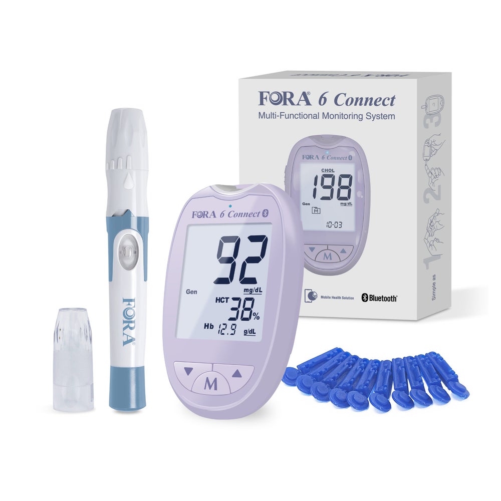 FORA 6 Connect Cholesterin-Messgerät – mg/dl - The Tester 1 St