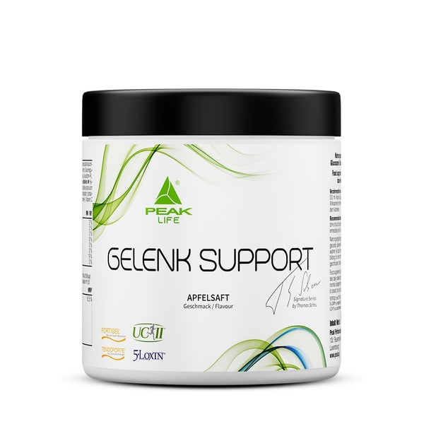 PEAK Gelenk Support - 360g  - Geschmack Apfelsaft I 20 Portionen I Joint Care Drink mit Kollagenpeptiden FORTIGEL®, TENDOFORTE®, UC-II® I Boswellia Serrata Extrakt – 5-LOXIN® I MSM + Glucosamin