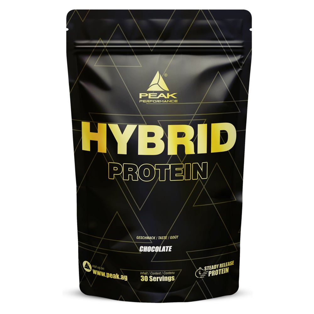 PEAK Hybrid Protein - 900g - Geschmack Chocolate I 30 Portionen I Proteinquellen: Milchprotein Konzentrat, Whey Isolat & Ei-Protein für kontinuierliche Aminosäureversorgung I Muskelaufbau 900 g