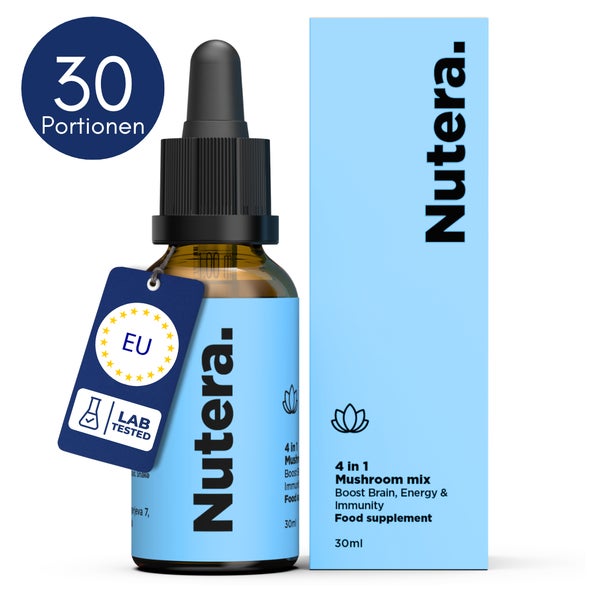 Vitalpilz Komplex 4-in-1 – Lion’s Mane, Reishi, Cordyceps & Chaga Extrakt Tropfen | BRAIN 30 ml
