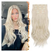 Clip In Extensions Haarteil Synthetik 5pcs Perle Platinblond 1 St