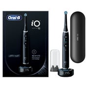 Oral-B iO 10 iO10 Elektrische Zahnbürste/Electric Toothbrush mit iOSense, Magnet-Technologie, 7 Putzmodi für Zahnpflege, 3D-Analyse, Farbdisplay & Lade-Reiseetui, Designed by Braun, cosmic black 1 St