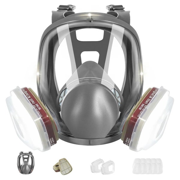 ZXICH Vollgesichtsmaske mit 40mm Aktivkohlefilter für Malen 1 St