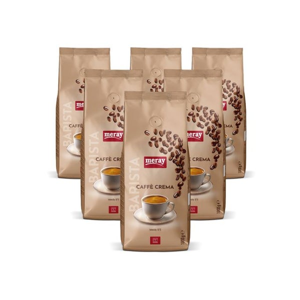 Meray Caffè Crema Kaffeebohnen – Intensität - 6 Packungen 6000 g