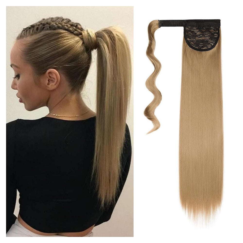 Pferdeschwanz Clip in Extensions 55 cm Schmutzige Blondine 1 St