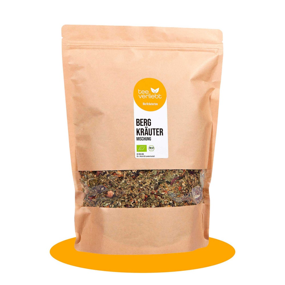 teeverliebt - Bergkräuter Bio loser Kräutertee Großpackung I Würzige Kräuter | 1kg 1000 g