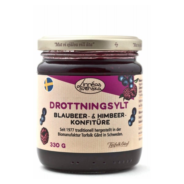 Linneas svenska - Blaubeer & Himbeer-Konfitüre 330 g