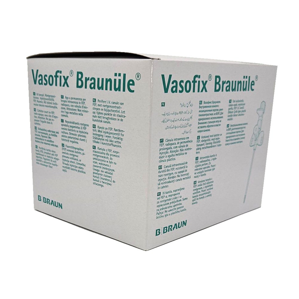 Vasofix Braunüle 22 G 25 mm blau 50 St