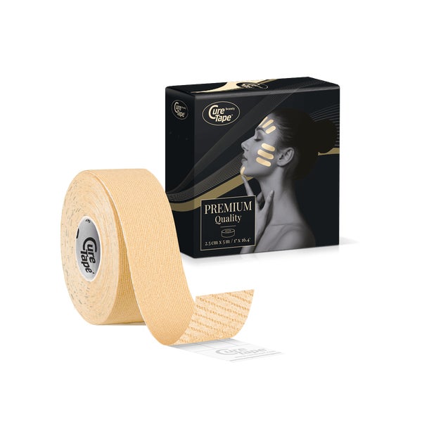 CureTape® Gesichtstape Einzelrolle schmal 2,5cm - Face Tape 5 m