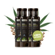 SANUUS® Premium Bio Hanföl kaltgepresst 4x500ml +Omega-3 - Rein aus Hanfsamen aus Deutschland 2000 ml