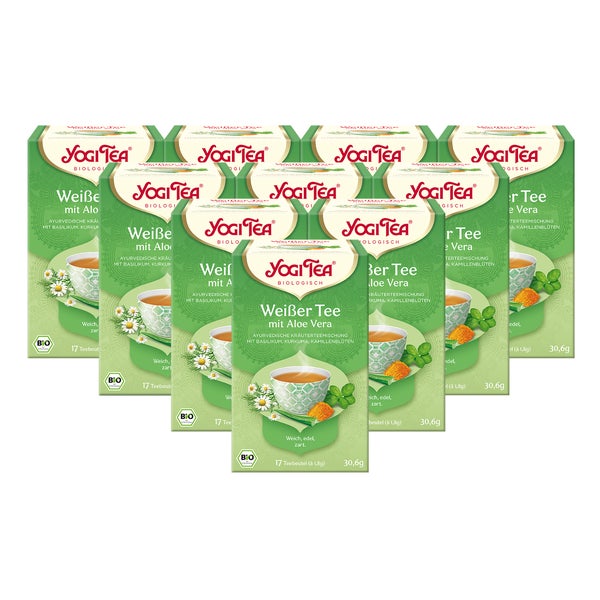 Yogi Tea - Weißer Tee mit Aloe Vera Bio Kräutertee | 10 x 30,6g 10x17 St