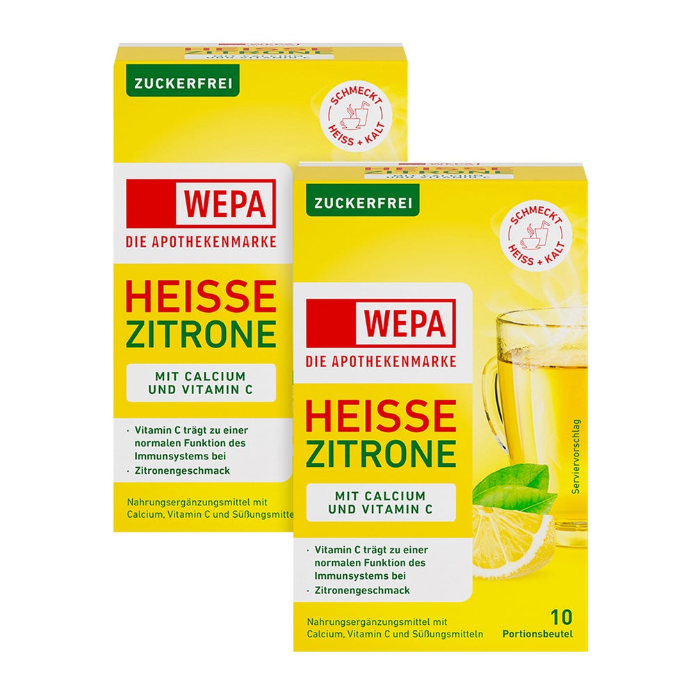 WEPA Heiße Zitrone+vit.c+cal. Doppelpack 2X10X10 g