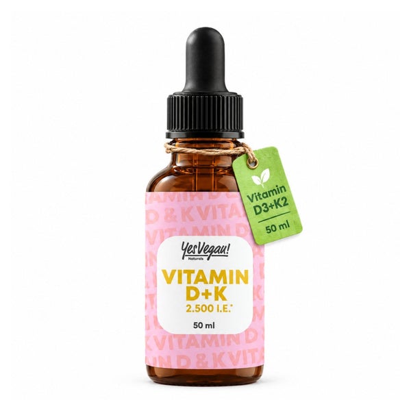 Vitamin D3 K2 Tropfen hochdosiert 2500 IE mit MK-7 in MCT-Öl 50 ml