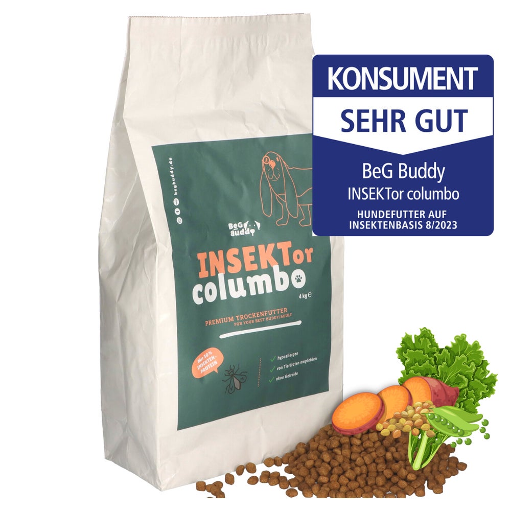 Insekten Hundefutter getreidefrei, Insektenfutter Hund, 4 kg 4000 g