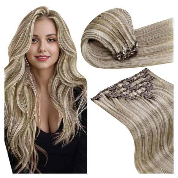 Extensions Clip Echthaar Blond Remy 40cm 120g 40cm-105g 3.5# 1 St