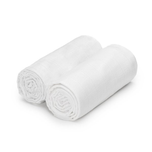 T-TOMI Mulltücher EXCLUSIVE COLLECTION White + White 2 St