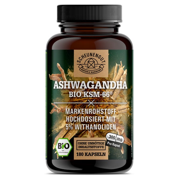 Scheunengut® BIO Ashwagandha KSM-66 | Markenrohstoff 180 St