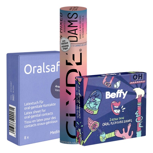 Oral Dams Starterpack - 3 Sorten Lecktücher (14 Tücher) 14 St
