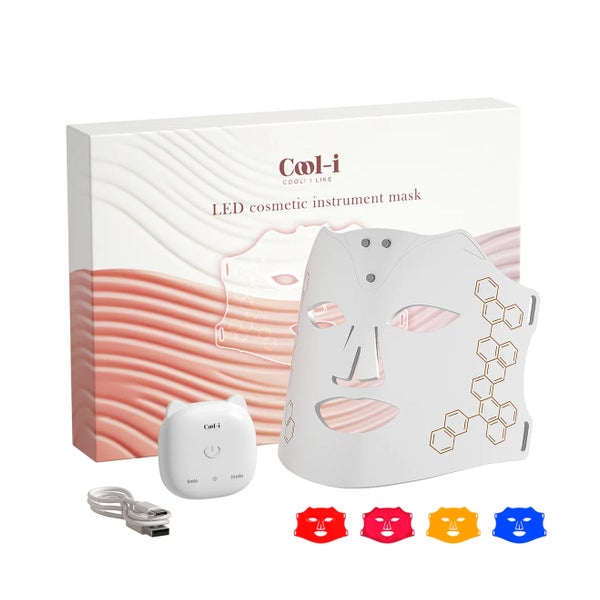 Cool-i LED maske, kabellos, 4 Farben, Infrarot, Timer 1 St