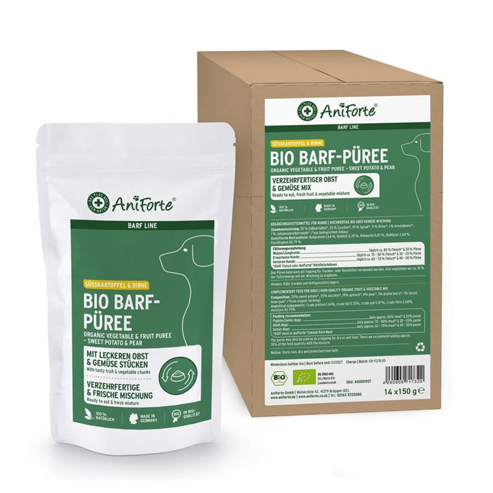 AniForte Bio BARF-Püree - Süßkartoffel & Birne 14 x 150 g