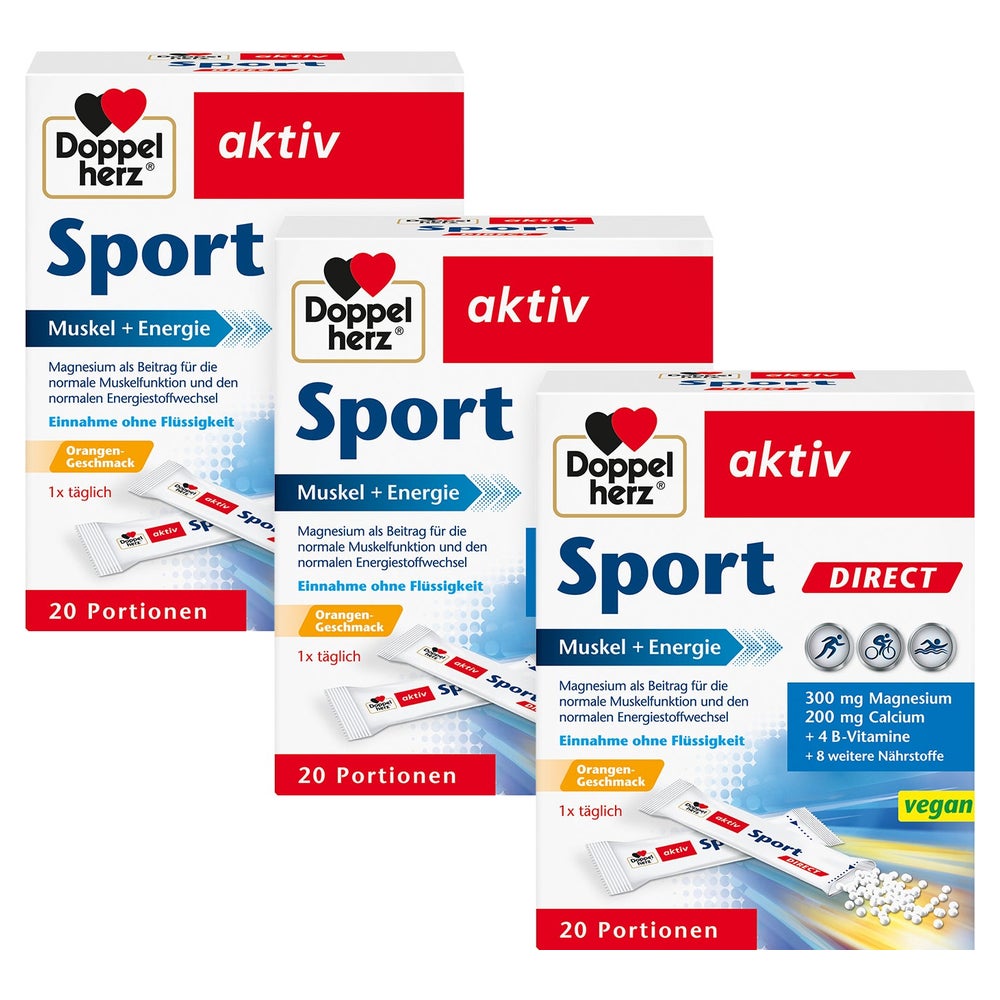 Doppelherz® aktiv Sport Direct Doppelpack 3X20 St