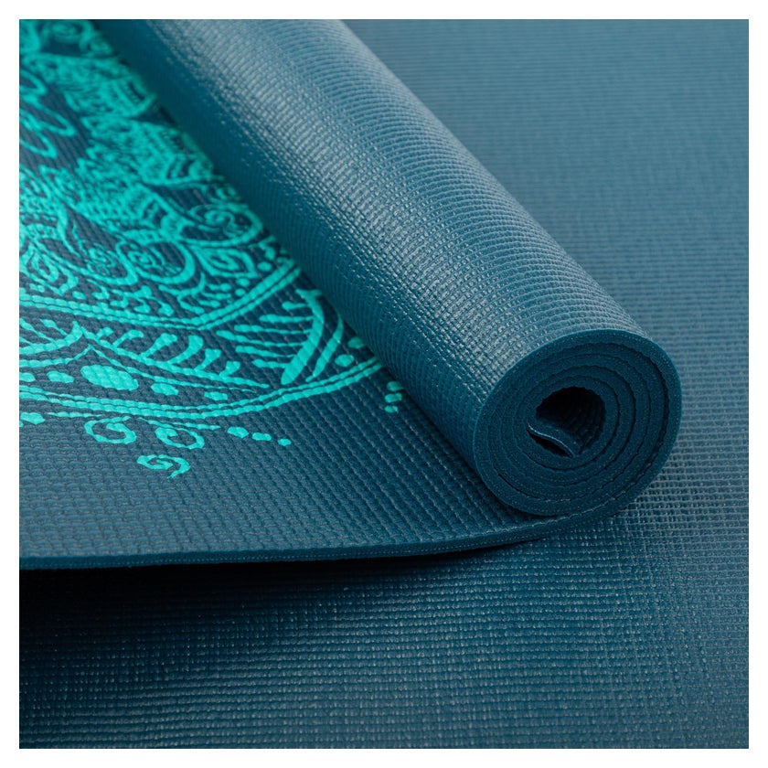 Bodhi Leela Collection Yoga Mat Non-Slip Sports Mat Non-Toxic Washable Non-Slip Mat PVC Fitness Mat for Yoga, Pilates and Gymnastics | Flower of Life Black