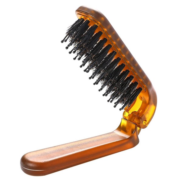 Faltbare Haarbürste Reisehaarbürste Pocket Mini Haarkamm Bor 1 St