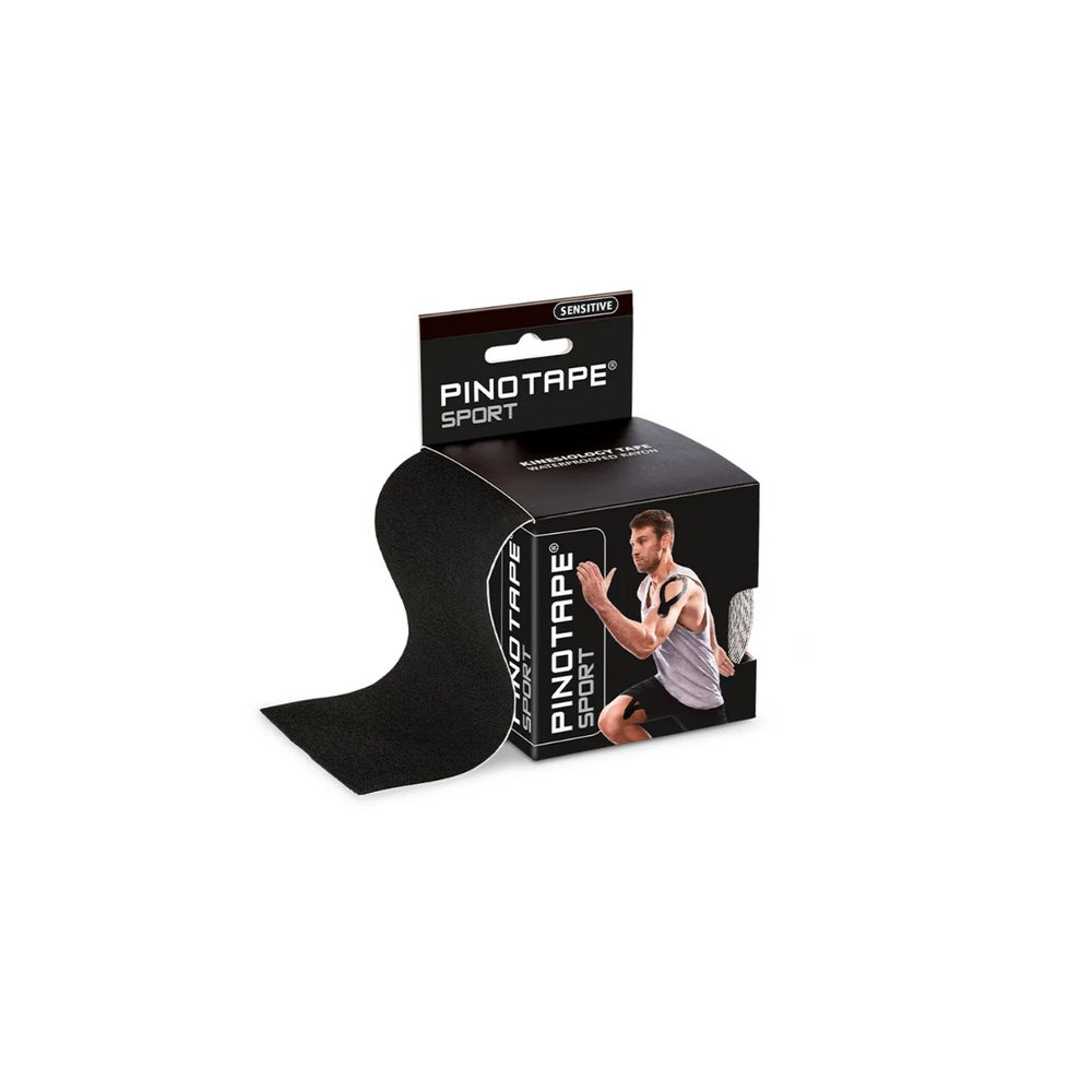Pinotape Sport Sensitive Kinesiologie Tape Schwarz 7,5 cm x 5 m - XL 5 m