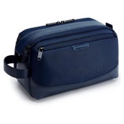 Herren Kulturbeutel Leder Reise Organizer Dopp Kit Marinebla 1 St