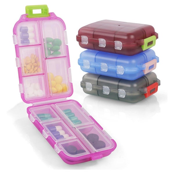 Pillendose 7 Tage Tablettenbox 10 Fächer Medikamentenbox BPA 1 St