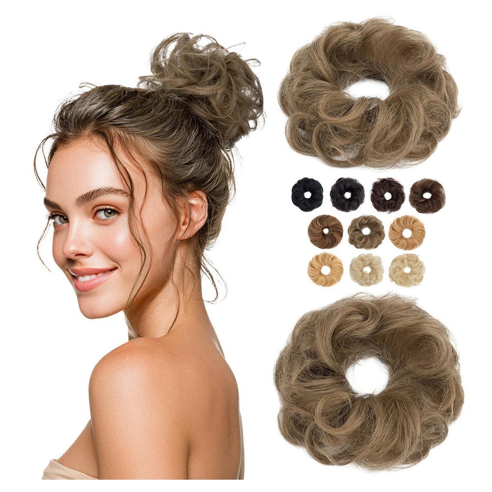 Haarteil Dutt Gummiband Locken Echthaar Locken-23g 06 Hellbr 1 St