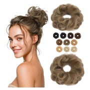 Haarteil Dutt Gummiband Locken Echthaar Locken-23g 06 Hellbr 1 St